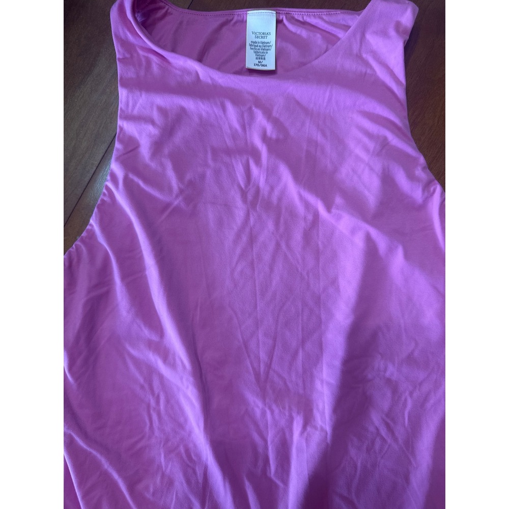 Victorias Secret Pink Sleeveless High Neck Thong Bodysuit Size M Logo Detail